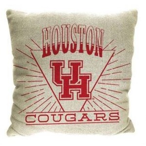 lot 11216 image: NCAA Houston Cougars 26x26 Woven Tapestry Pillow, 2 Pack