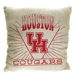 lot 11218 image: NCAA Houston Cougars 26x26 Woven Tapestry Pillow, 2 Pack