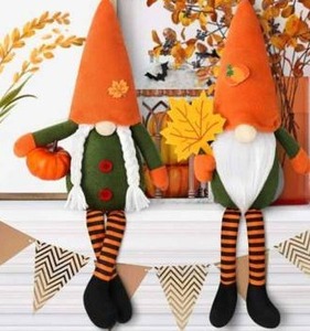 lot 11226 image: Set of Two Autumn Gnome Decorative Figures