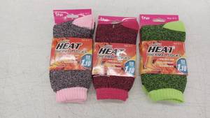 lot 11243 image: Ladys Heat Thermal Socks Size 9-11 (3-Pair Bundle)