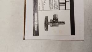 lot 11268 image: Jones Stephens 12in PEX x 38in OD Angle Supply Stop Valve (10-Pack)