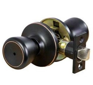 lot 11284 image: Oil Rubbed Bronze Privacy Door Knob, 6 Pack