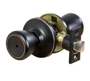 lot 11286 image: Oil Rubbed Bronze Privacy Door Knob, 6 Pack