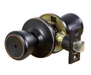 lot 11287 image: Oil Rubbed Bronze Privacy Door Knob, 6 Pack