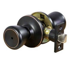 lot 11292 image: Oil Rubbed Bronze Privacy Door Knob, 6 Pack