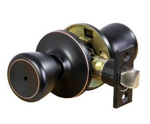 lot 11293 image: Oil Rubbed Bronze Privacy Door Knob, 6 Pack
