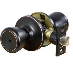 lot 11304 image: Oil Rubbed Bronze Privacy Door Knob, 6 Pack