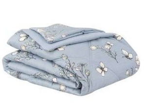 lot 11322 image: Berkshire Blanket Queen Blue Floral Comforter 98x92in