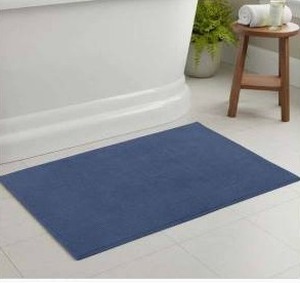 lot 11325 image: Whitley Willows Cotton Woven Bath Mat Blue, 24x36