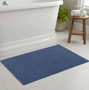 lot 11328 image: Whitley Willows Cotton Woven Bath Mat Blue, 24x36