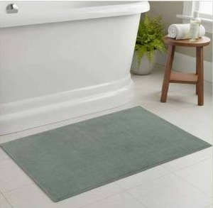 lot 11330 image: Whitley Willows Cotton Woven Bath Mat Green, 24x36
