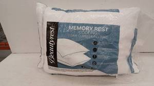 lot 11334 image: Beautyrest Memory Foam Cluster Pillows 2-Pack, King