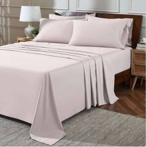 lot 11344 image: TheraLuxe by Therapedic Thread Count 6-Piece Sheet Set, Blush