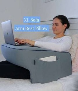 lot 11361 image: XL Sofa Arm Rest Pillow With Zippered Cover