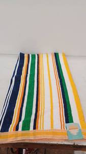 lot 11376 image: 100% Cotton Beach Towel Striped 40in x 72in