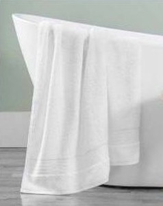 lot 11385 image: Purely Indulgence Cotton Bath Sheet, 35in x 70in, 2 Pack, White