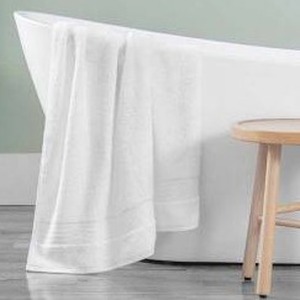 lot 11387 image: Purely Indulgence Cotton Bath Sheet, 35in x 70in, 2 Pack, White