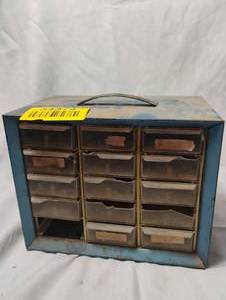 lot 34374 image: Multi-Drawer small organized cabinet, full of bolts and screws