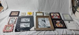lot 34486 image: lot of picture frames and home decor
