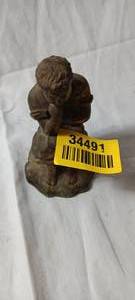 lot 34491 image: Bronze Boy Reading Book Sculpture