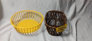 lot 34508 image: Wooden and plastic Basket