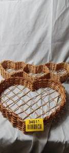 lot 34511 image: Wooden heart basket