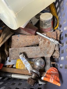 lot 34369 image: Misc garage items, Drill bits sand paper and more