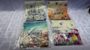 lot 691 image: Hand-Painted Decorative mail box cover Set