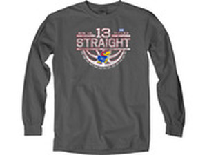 lot 778 image: Kansas Jayhawks 13 Straight Big 12 Basketball Champs Long Sleeve T-shirt (s)