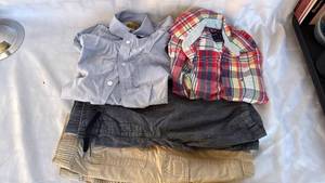 lot 793 image: Clothing Lot of 4 Nautica and Class Club Shirts and Pants Size 1012 Used