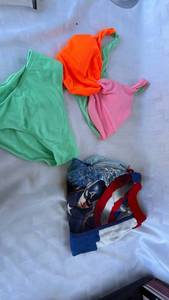 lot 803 image: Kids Swimwear Lot Size 9Y Ribbed Set New and Captain America Swim Trunks 78 used  - Retail $0