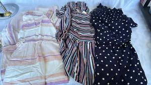lot 804 image: Clothing Lot of 3 Striped and Polka Dot jumpsuit and Dress Used&nbsp