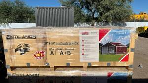 lot 10106 image: 25ft x 45ft Double Garage Metal Shed C2545FT 1-Box Kit&nbsp
