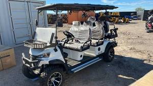 lot 10110 image: HQ 6-Passenger Electric Golf Cart HQ100 w Canopy &amp Tool Set&nbsp