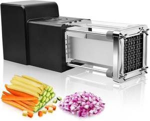 lot 101768 image: Retails for $120 Electric French Fry Cutter, Sopito Commercial Grade Potato Cutter with 12-Inch Blade Stainless Steel Perfect for Potatoes Carrots Cucumbers