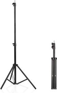 lot 101790 image: Professional Tripod Stand, Mini Projector Tripod,Adjustable Height Light Stand for Ring LightWebcamMini ProjectorPhone, Portable Light Duty Support (Black,22-63)