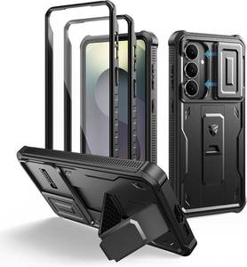 lot 201639 image: Dexnor for Samsung Galaxy S26 Plus Case with Upgraded Slide Camera Cover & Built-in Screen Protector & Kickstand, Heavy-Duty Rugged Case Full-Body Protective Cover(2026),Black