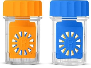 lot 201660 image: Color Contact Lens Barrel Cases, Contact Lens Washer Cleaner Contact Lens Case, Lens Cleaning Container for Everyday Use, Contact Lens With Lightweight and variant Colors Cases  3 Pieces