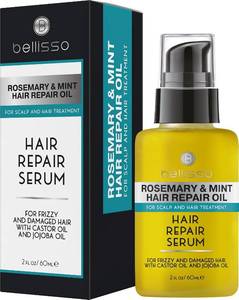 lot 201675 image: Rosemary Mint Oil Hair Serum - Thickening Products for Women and Men - Strengthening Treatment for Dry, Damaged, Frizzy Split Ends - Control Frizzy, Thinning and Curly Locks - Scalp Moisturizer