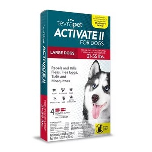 lot 201677 image: Tevra Pet Activate II Dog Insect Treatment - 21 to 55lbs - 4 Doses