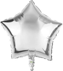 lot 201690 image: durony 12 Pieces 18 inches Silver Star Foil Balloons Star Shaped Mylar Star Helium Ballons Party Decorations For Birthday Party Anniversary Supplies, Medium