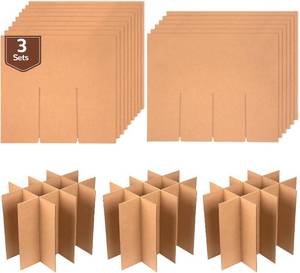 lot 301670 image: 3 Sets of Glass Dividers for Box Packing Boxes Kit for Movin Dishes Wine