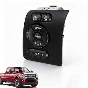 lot 301680 image: Steering Wheel Cruise Control Switch Button Compatible with Ford F250 F350 F450 F550 2011-2016 Replace# BC3T-9E740-EEW, Left Side