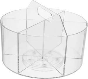 lot 301692 image: ARTIBETTER Rotating Pen Desk Organizer 6 Slot Acrylic Holder for Desktop