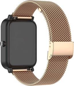 lot 301701 image: E ECSEM Metal Loop Band Compatible for iTech Fusion 3 Adjustable Stainless Steel Replacement Wristbands, Quick Release Watch Strap for iTech Fusion 3 Smart Watch