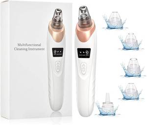lot 301705 image: 2024 Blackhead Remover Pore Vacuum,Facial Pore Cleaner-5 Suction Power,5 Probes,USB Rechargeable Blackhead Vacuum Kit Electric Acne Extractor Tool for Adult (White)