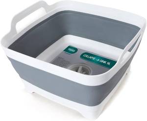 lot 301709 image: FOSJGO Collapsible Dish Basin with Drain Plug, Foldable Sink, 2.4 Gal (9L)