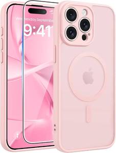 lot 301711 image: FNTCASE for iPhone 15 Pro Max Case, Fit for Magsafe, Light Pink
