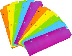 lot 301716 image: Khakho 10Pcs 3-Ring Binder Bookmarks,8.5X 2.4 inch Snap-in Bookmarks