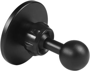 lot 301718 image: 17mm Ball Head Car Mount Mobile Phone Bracket Aluminum Adapter Magnetic Holder Compatible with 14 13 12 Magnet Car Phone Stand (Black Set)